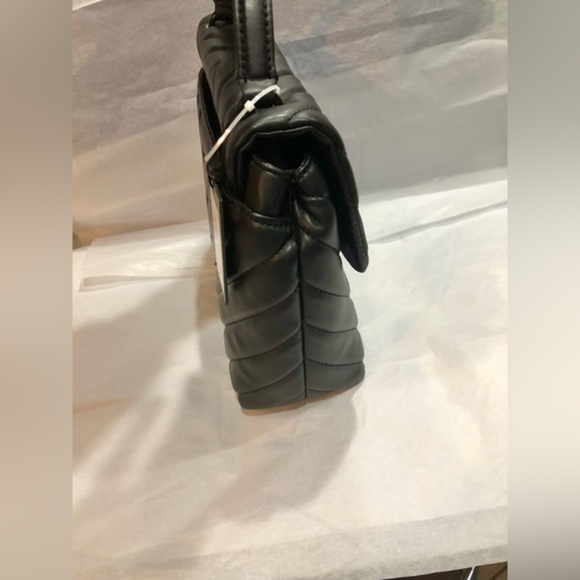 DKNY black quilted puffy clasp top handle satchel bag brand new - Picture 5 of 16